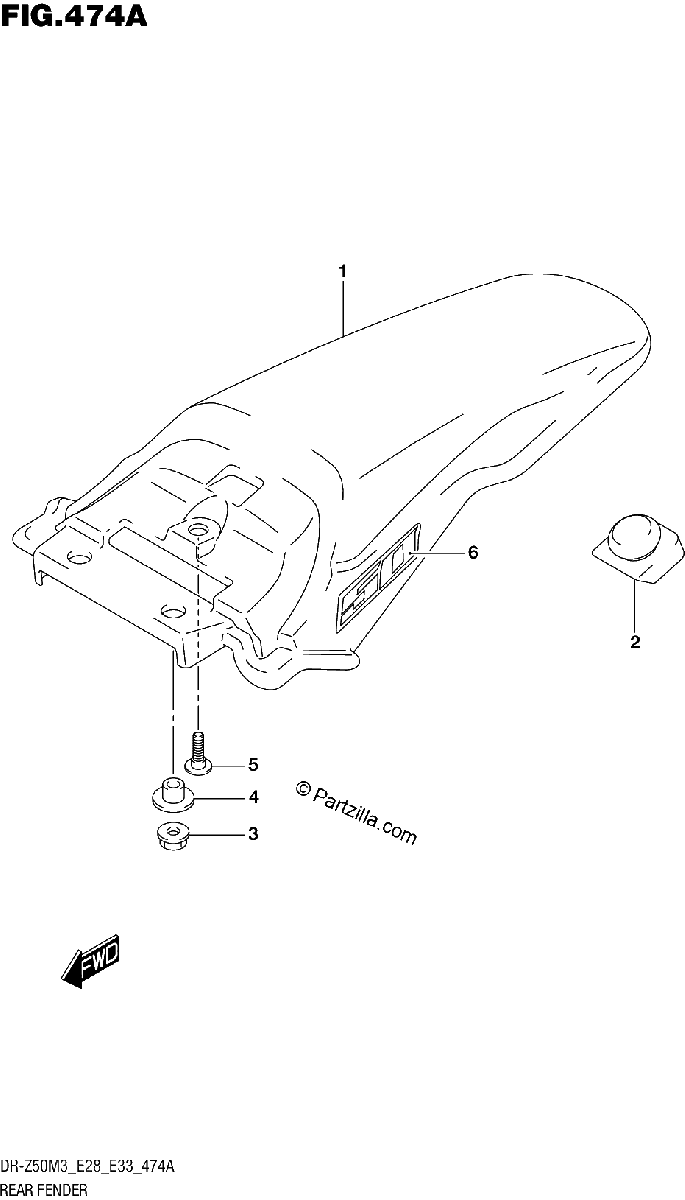 Diagrama de REAR FENDER