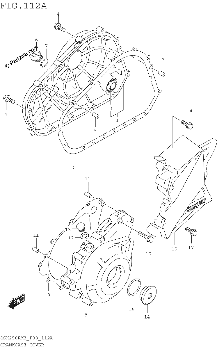 Diagrama de CRANKCASE COVER