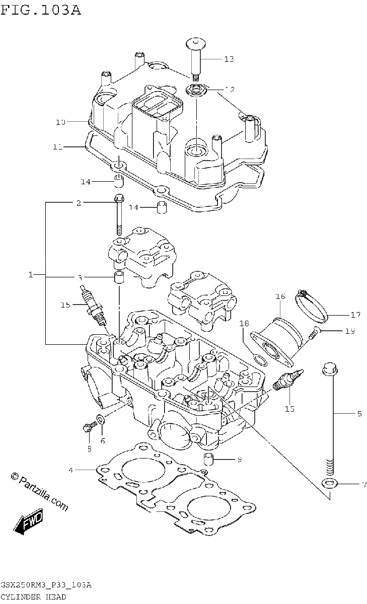 Diagrama de CYLINDER HEAD