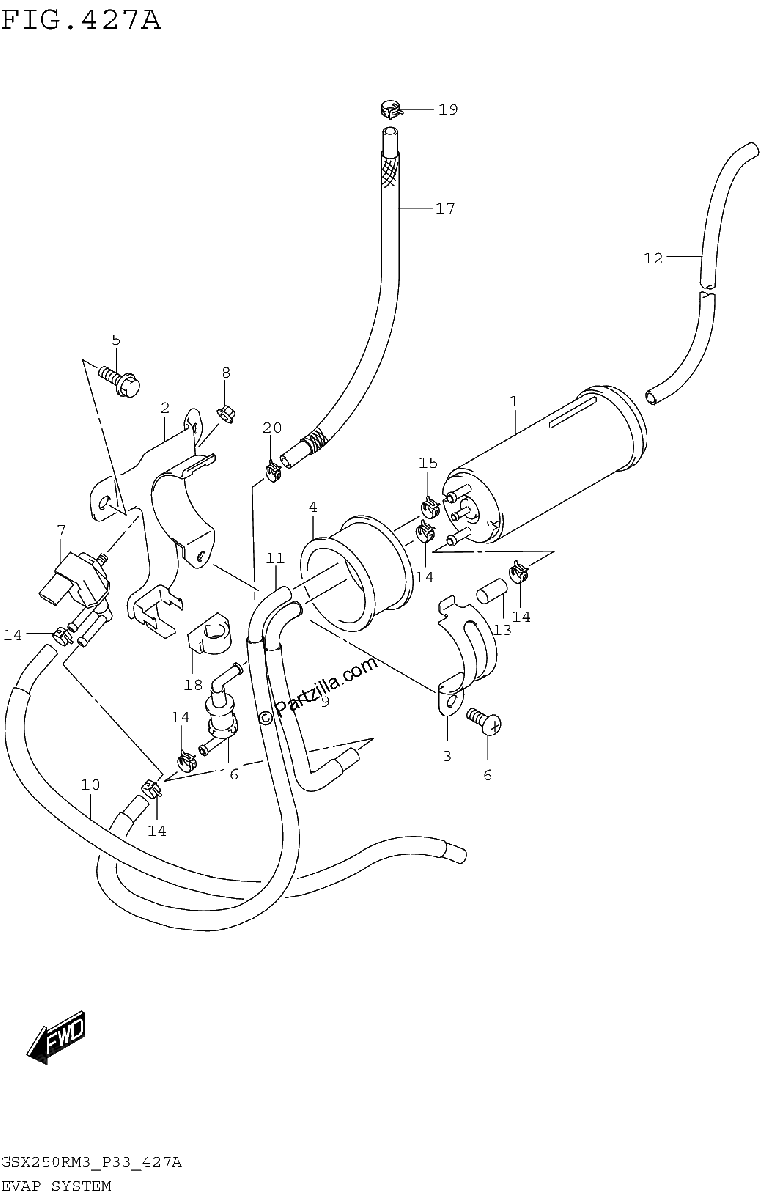 Diagrama de EVAP SYSTEM
