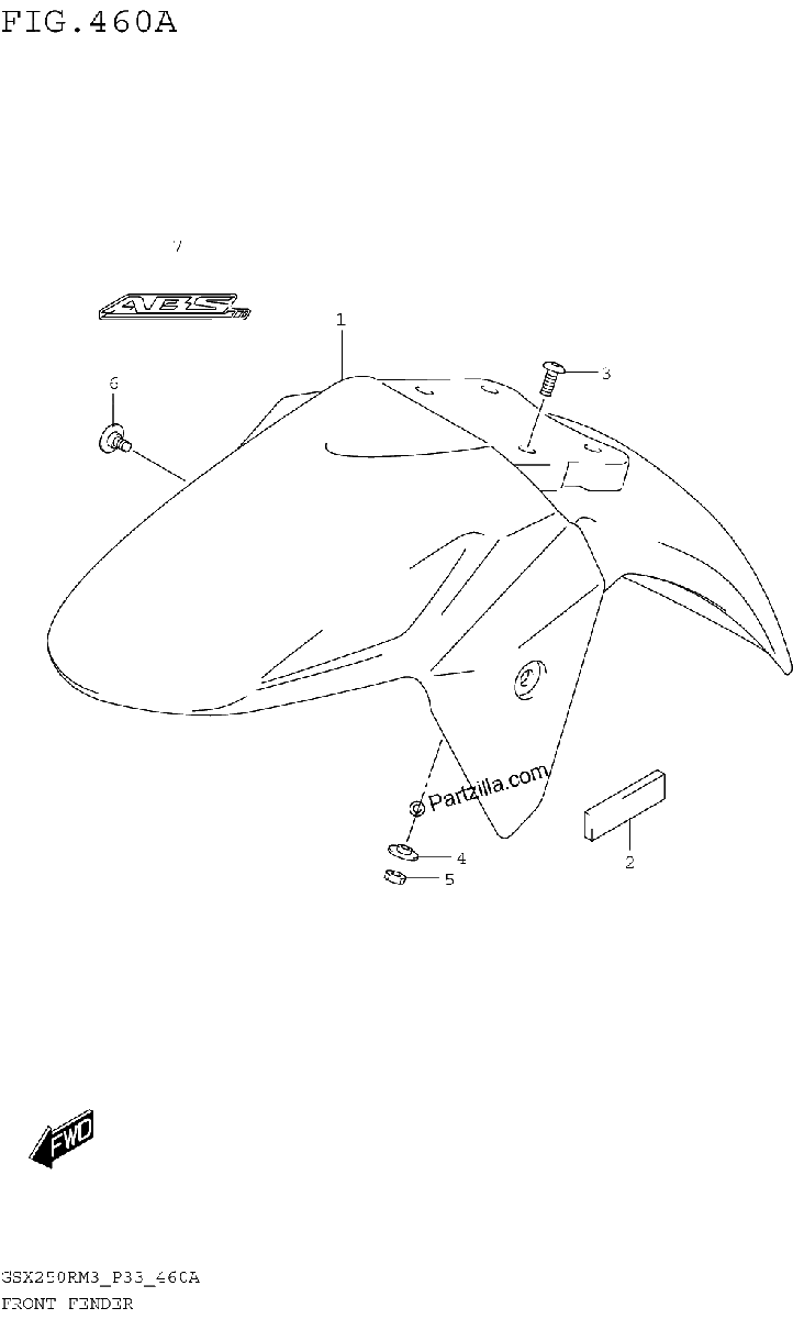 Diagrama de FRONT FENDER
