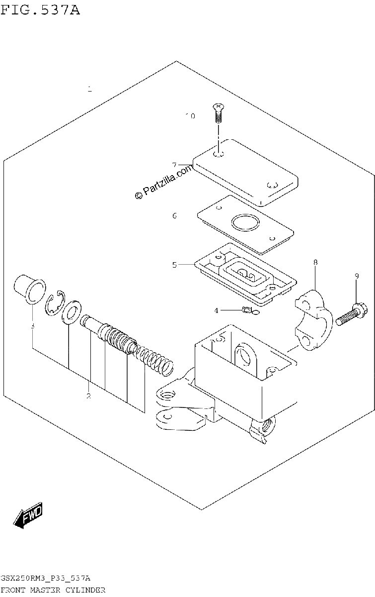 Diagrama de FRONT MASTER CYLINDER