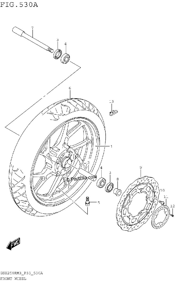 Diagrama de FRONT WHEEL