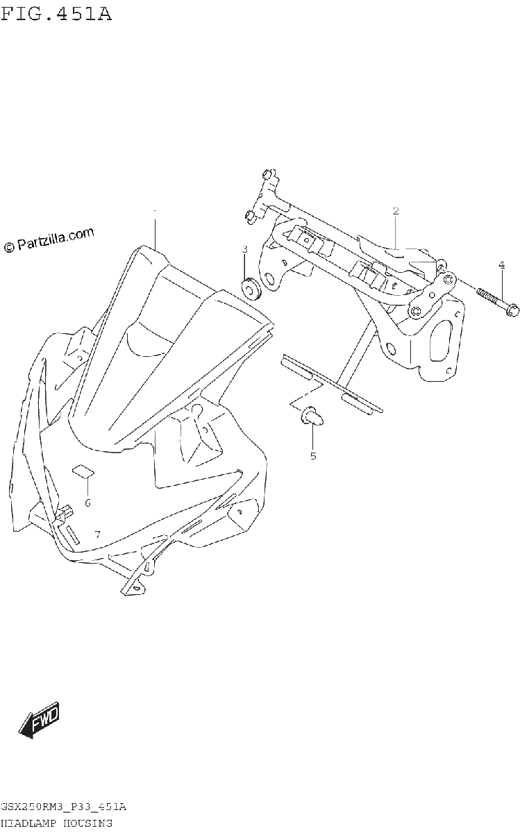 Diagrama de HEADLAMP HOUSING