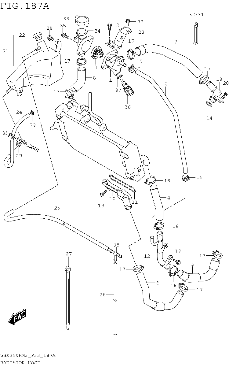 Diagrama de RADIATOR HOSE