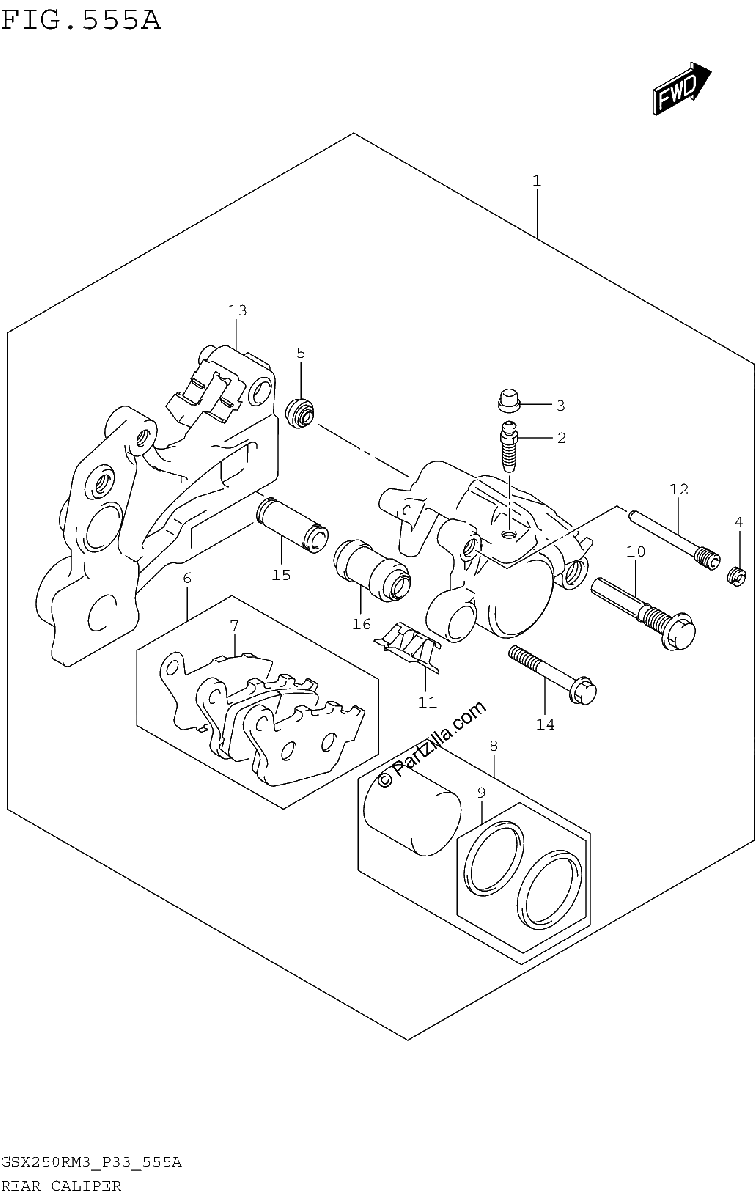 Diagrama de REAR CALIPER