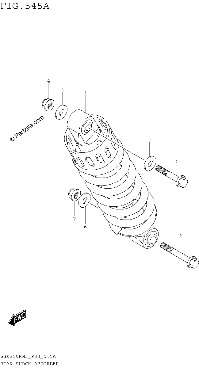 Diagrama de REAR SHOCK ABSORBER