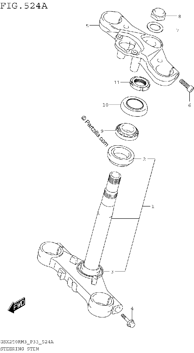 Diagrama de STEERING STEM