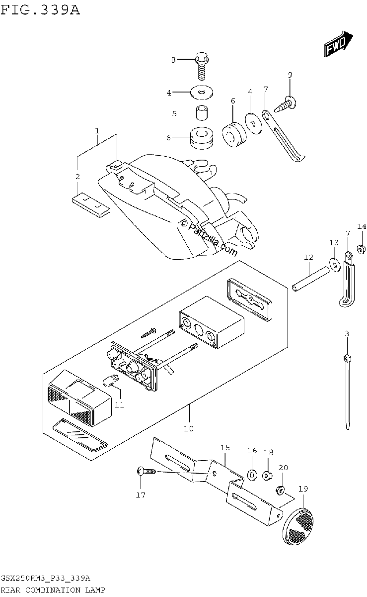 Diagrama de REAR COMBINATION LAMP