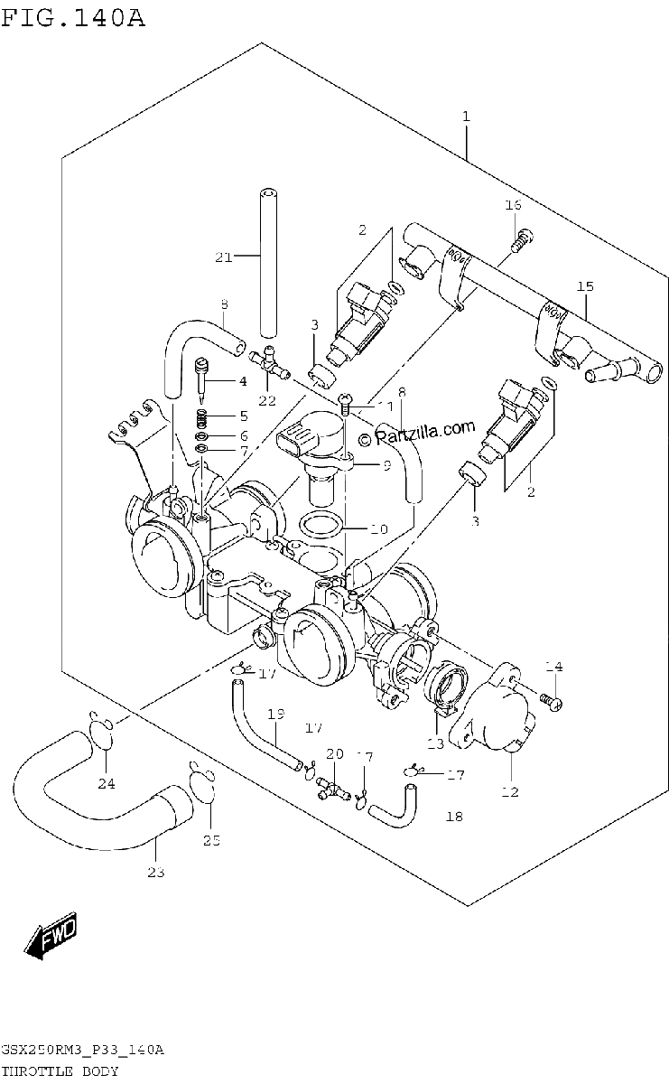 Diagrama de THROTTLE BODY