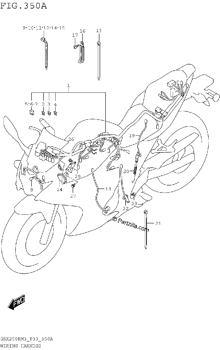 Diagrama de WIRING HARNESS