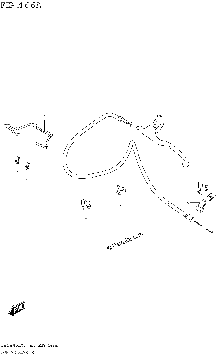 Diagrama de CONTROL CABLE