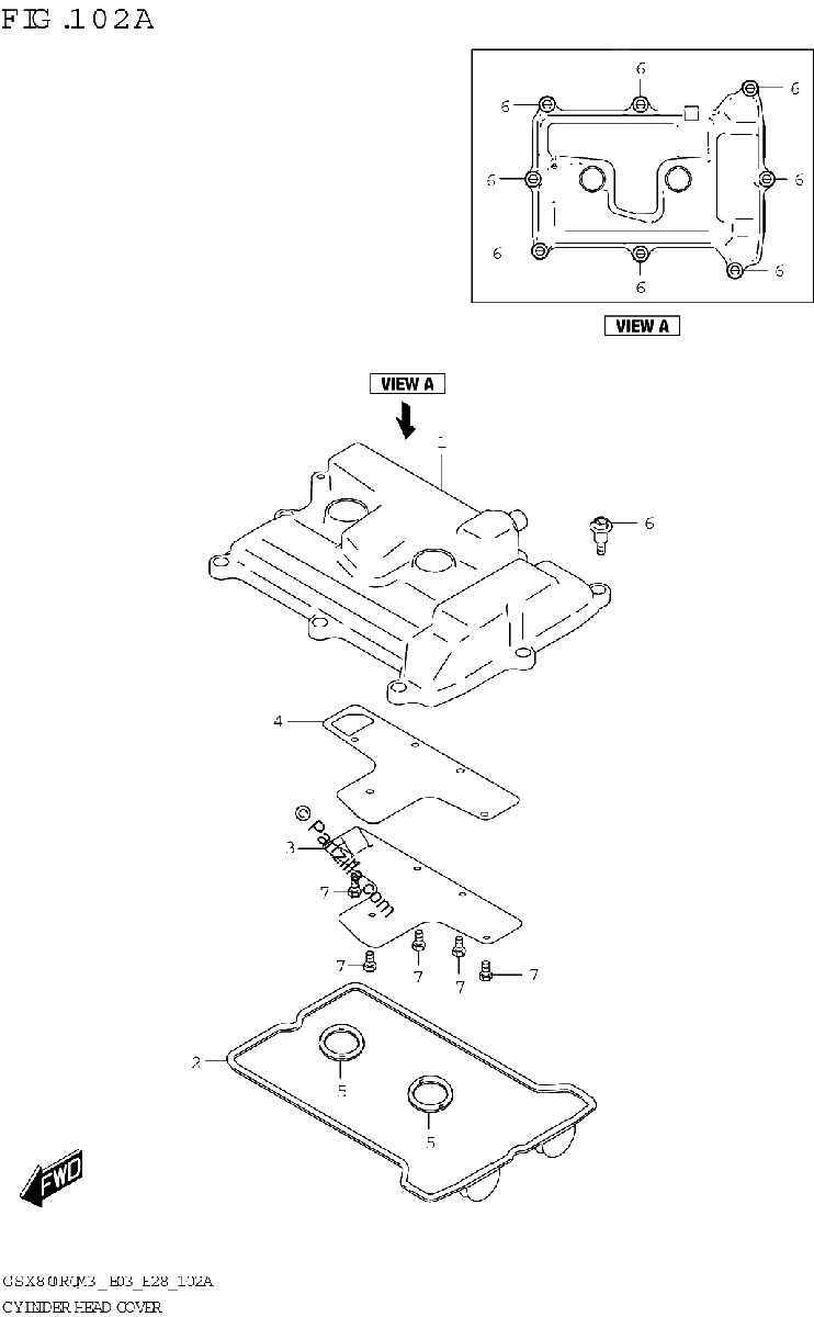 Diagrama de CYLINDER HEAD COVER
