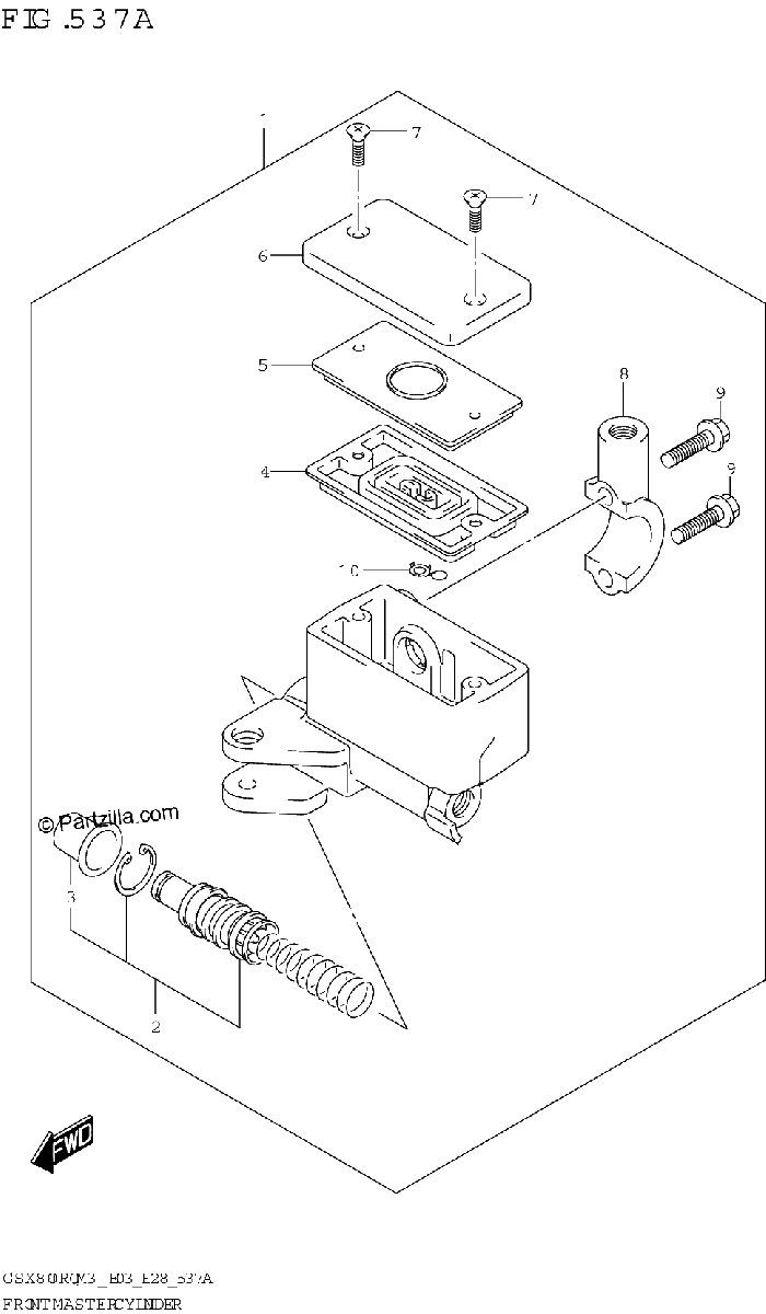 Diagrama de FRONT MASTER CYLINDER