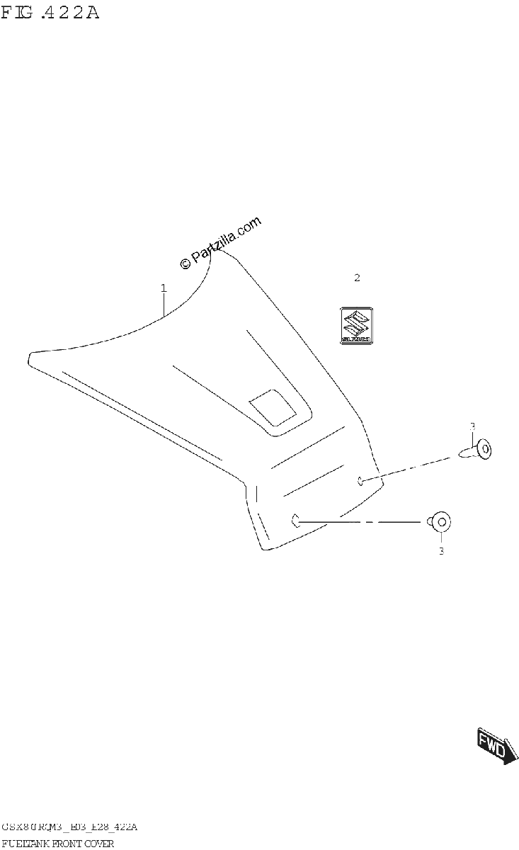 Diagrama de FUEL TANK FRONT COVER