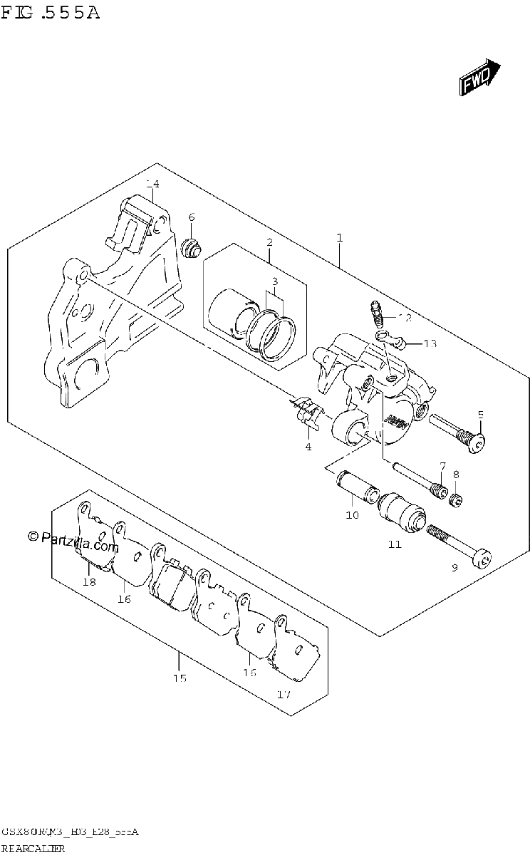 Diagrama de REAR CALIPER