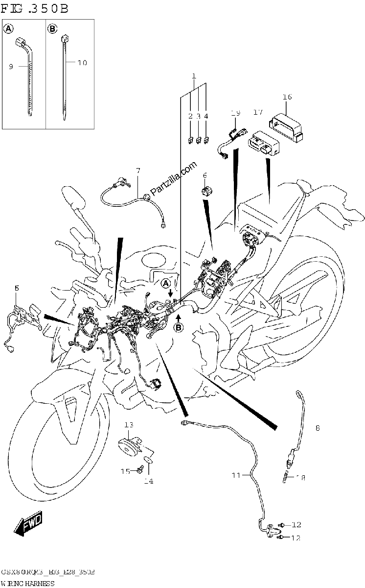 Diagrama de WIRING HARNESS