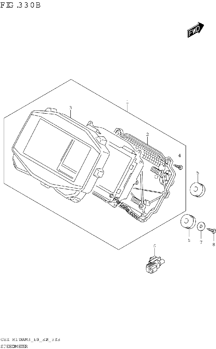 Diagrama de SPEEDOMETER GSX R1000A E28