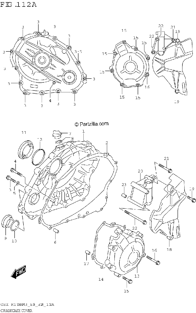 Diagrama de CRANKCASE COVER