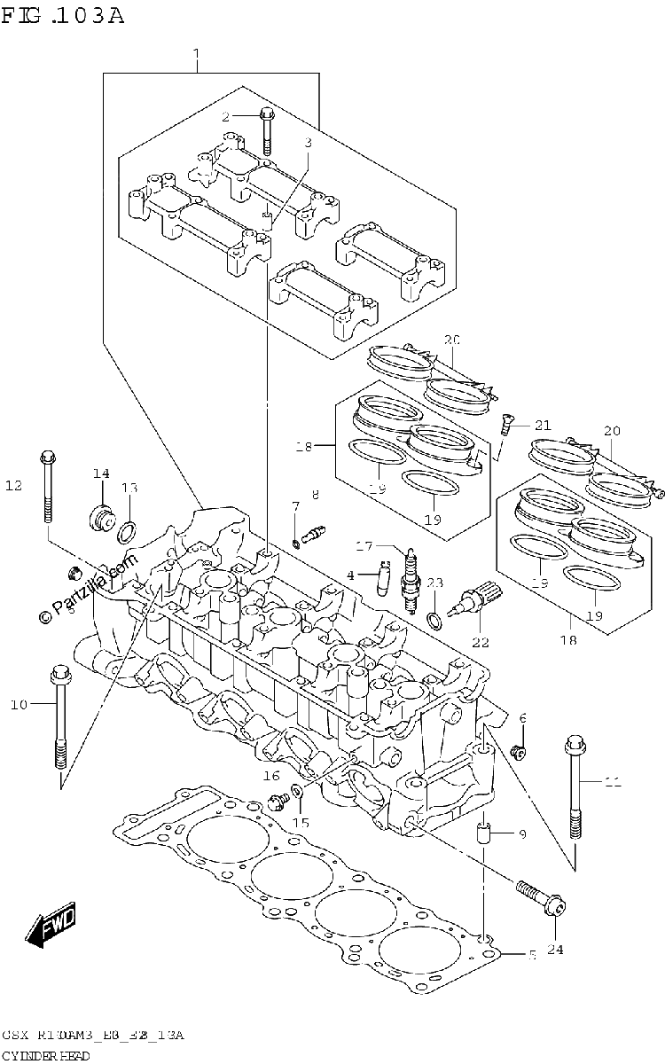 Diagrama de CYLINDER HEAD