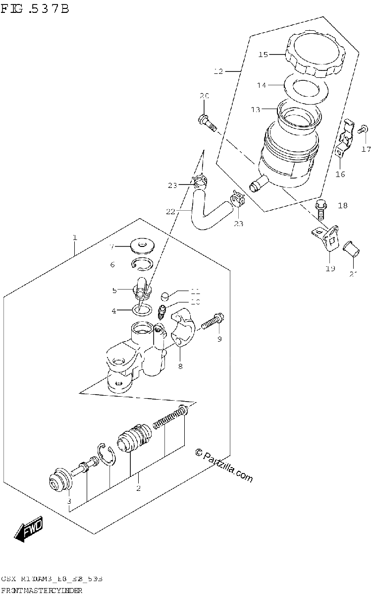 Diagrama de FRONT MASTER CYLINDER