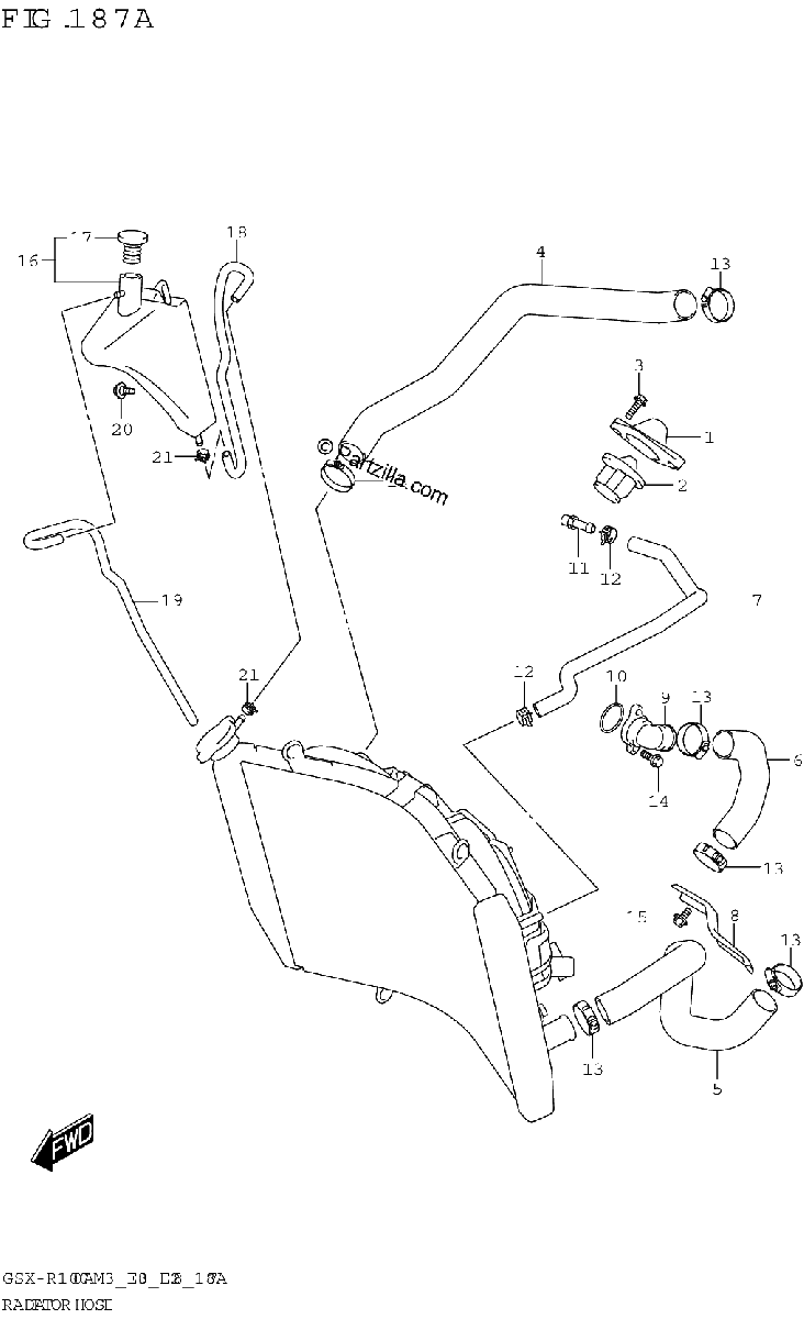 Diagrama de RADIATOR HOSE