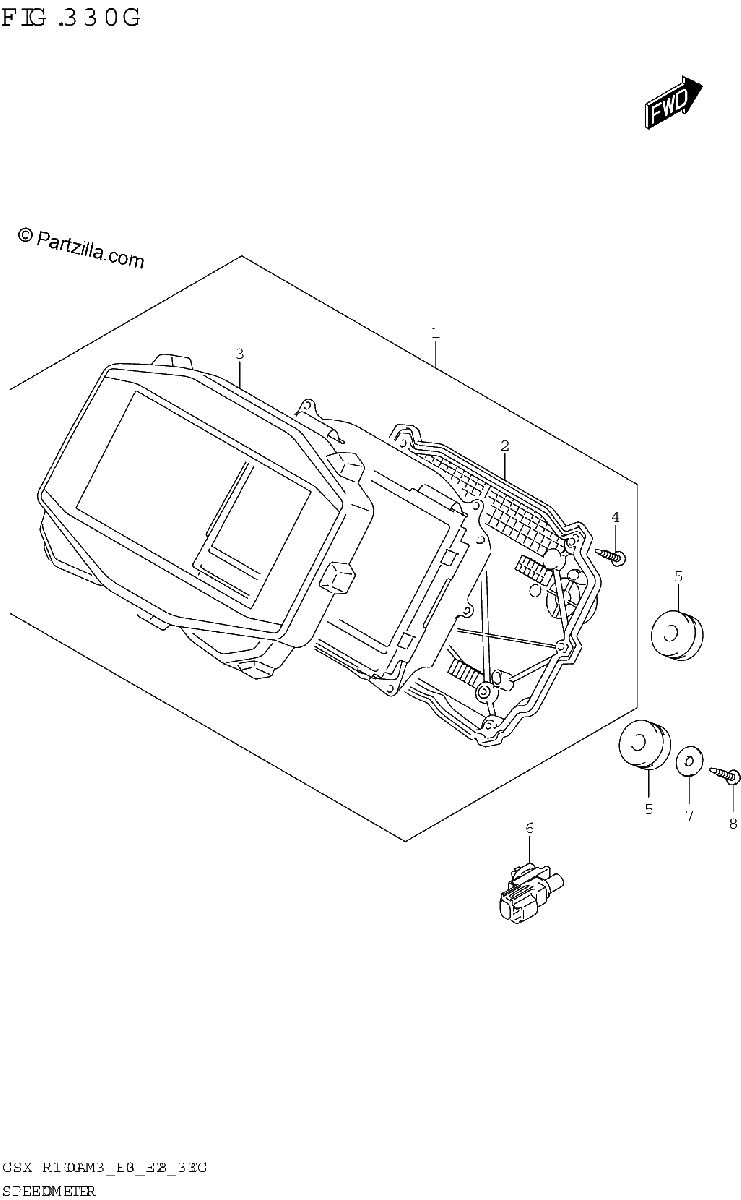 Diagrama de SPEEDOMETER GSX R1000RA GSX R1000RZA E28