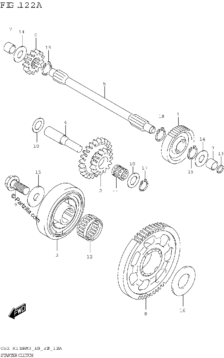 Diagrama de STARTER CLUTCH