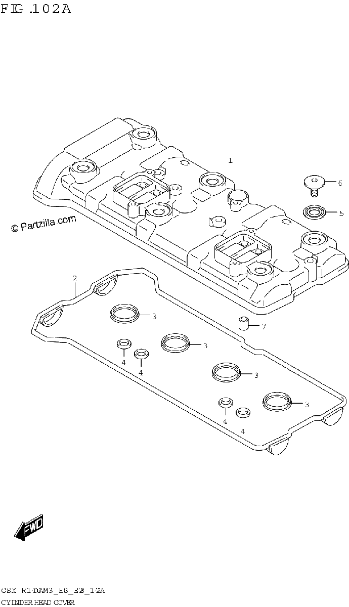 Diagrama de CYLINDER HEAD COVER