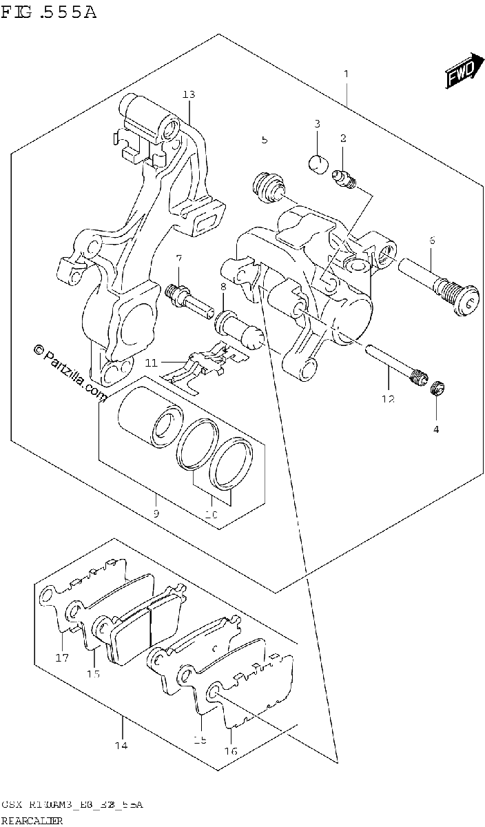 Diagrama de REAR CALIPER