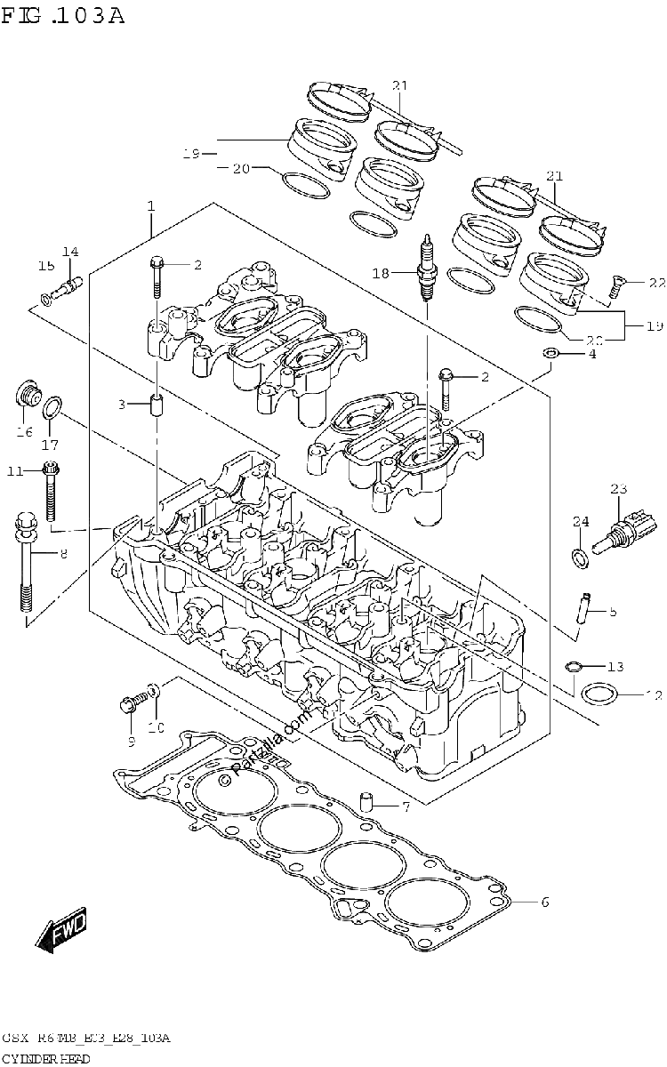 Diagrama de CYLINDER HEAD