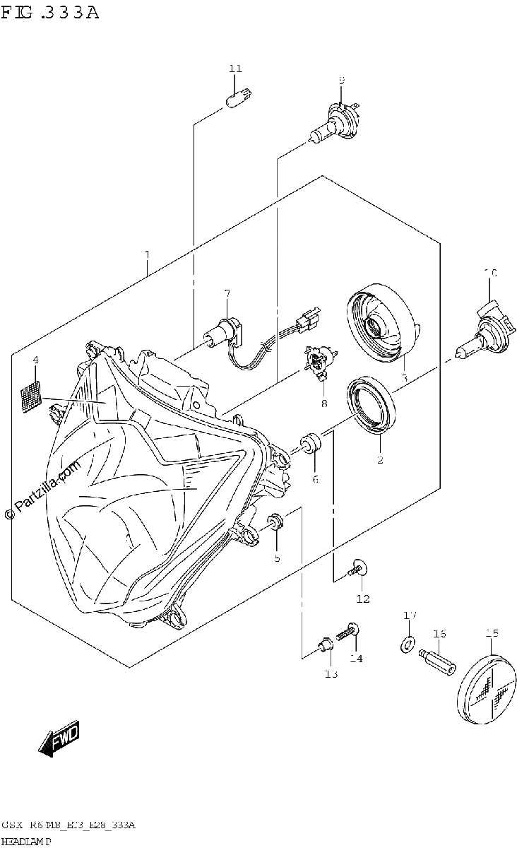 Diagrama de HEADLAMP