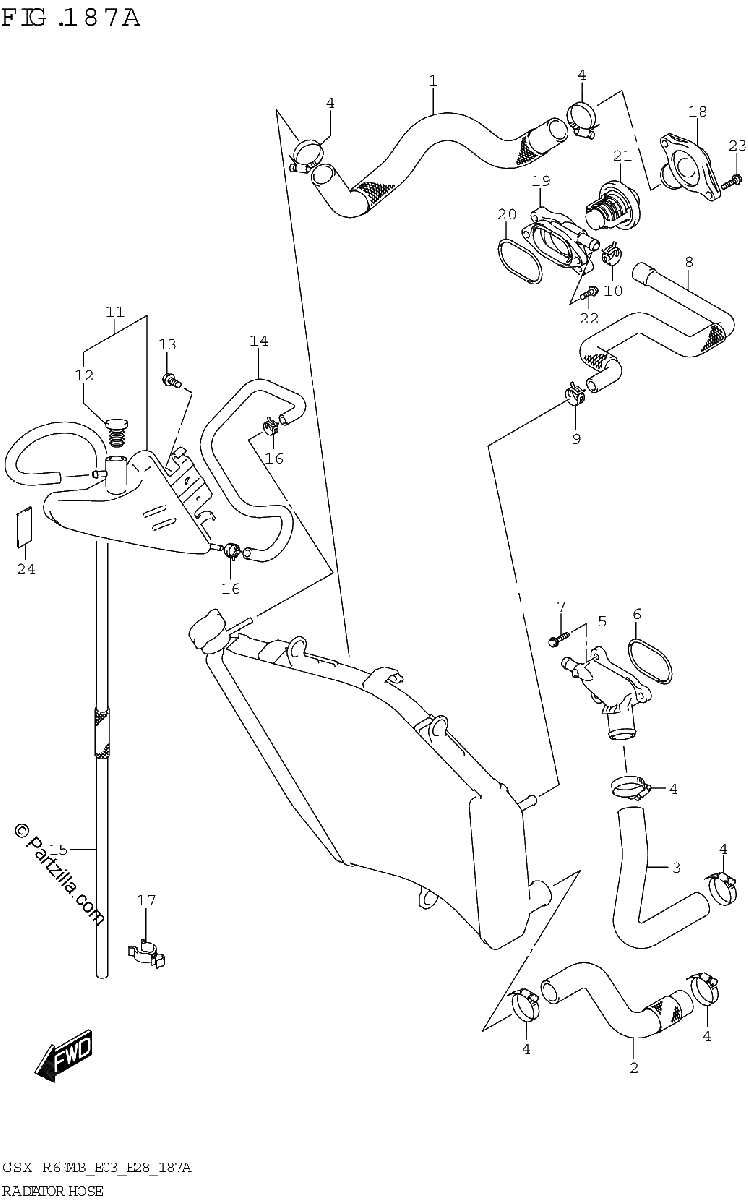 Diagrama de RADIATOR HOSE