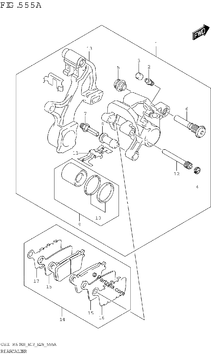 Diagrama de REAR CALIPER