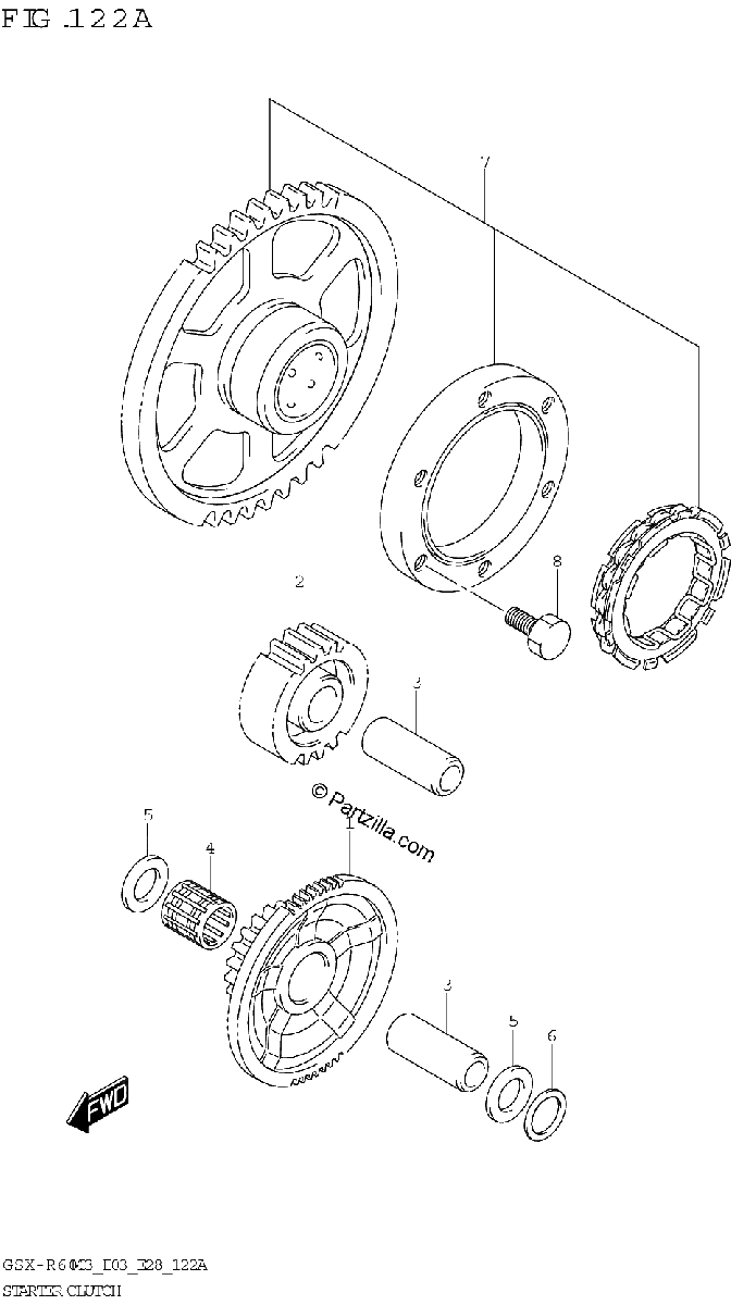 Diagrama de STARTER CLUTCH