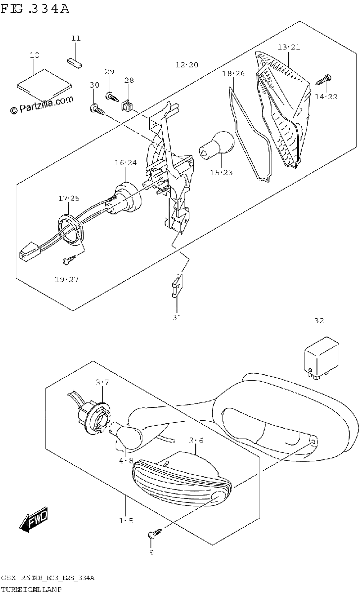 Diagrama de TURNSIGNAL LAMP