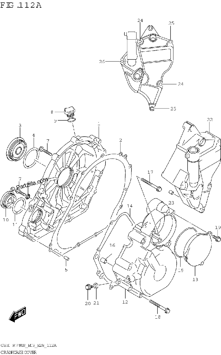 Diagrama de CRANKCASE COVER