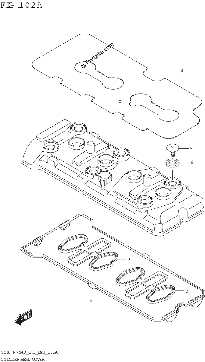 Diagrama de CYLINDER HEAD COVER