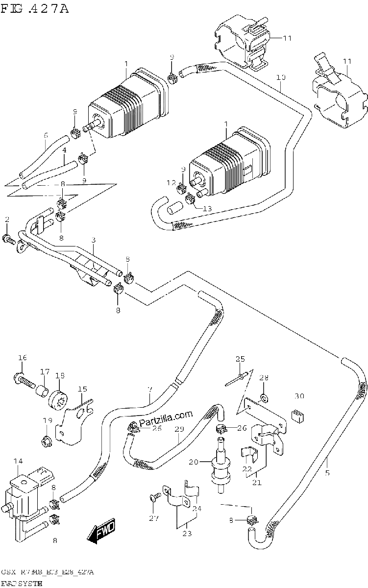 Diagrama de EVAP SYSTEM E33