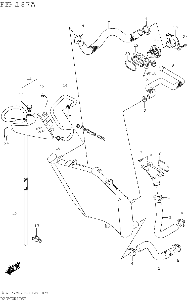 Diagrama de RADIATOR HOSE
