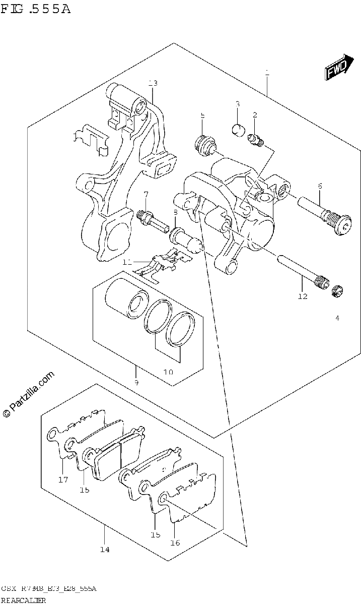 Diagrama de REAR CALIPER