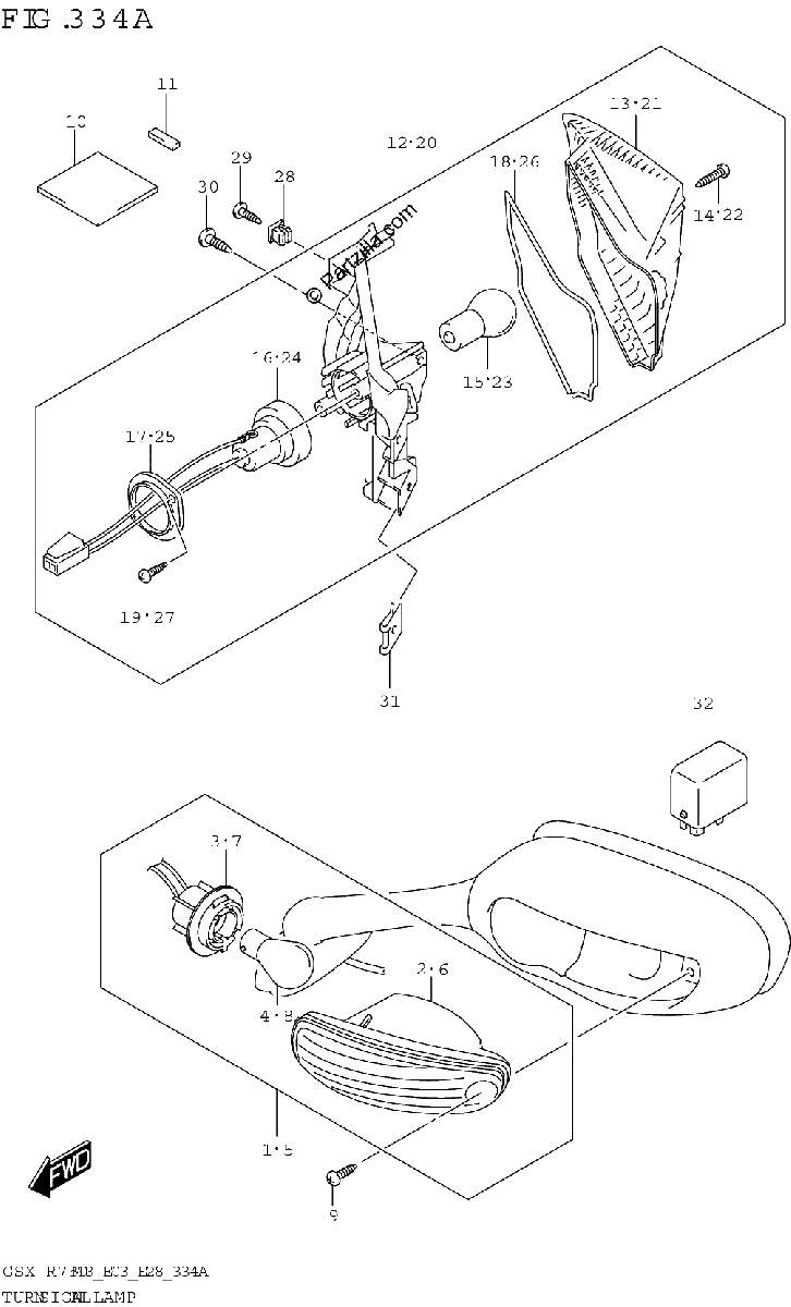 Diagrama de TURNSIGNAL LAMP