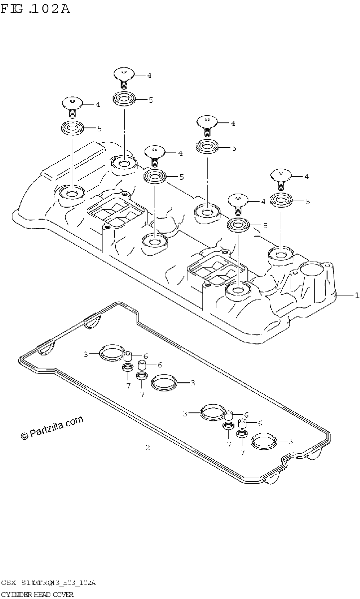 Diagrama de CYLINDER HEAD COVER