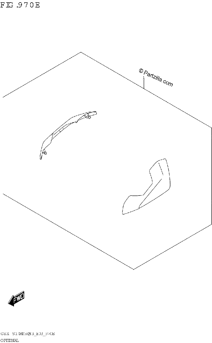 Diagrama de OPTIONAL SIDE CASE GARNISH SET
