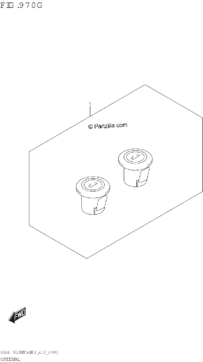 Diagrama de OPTIONAL SIDE CASE LOCK SET
