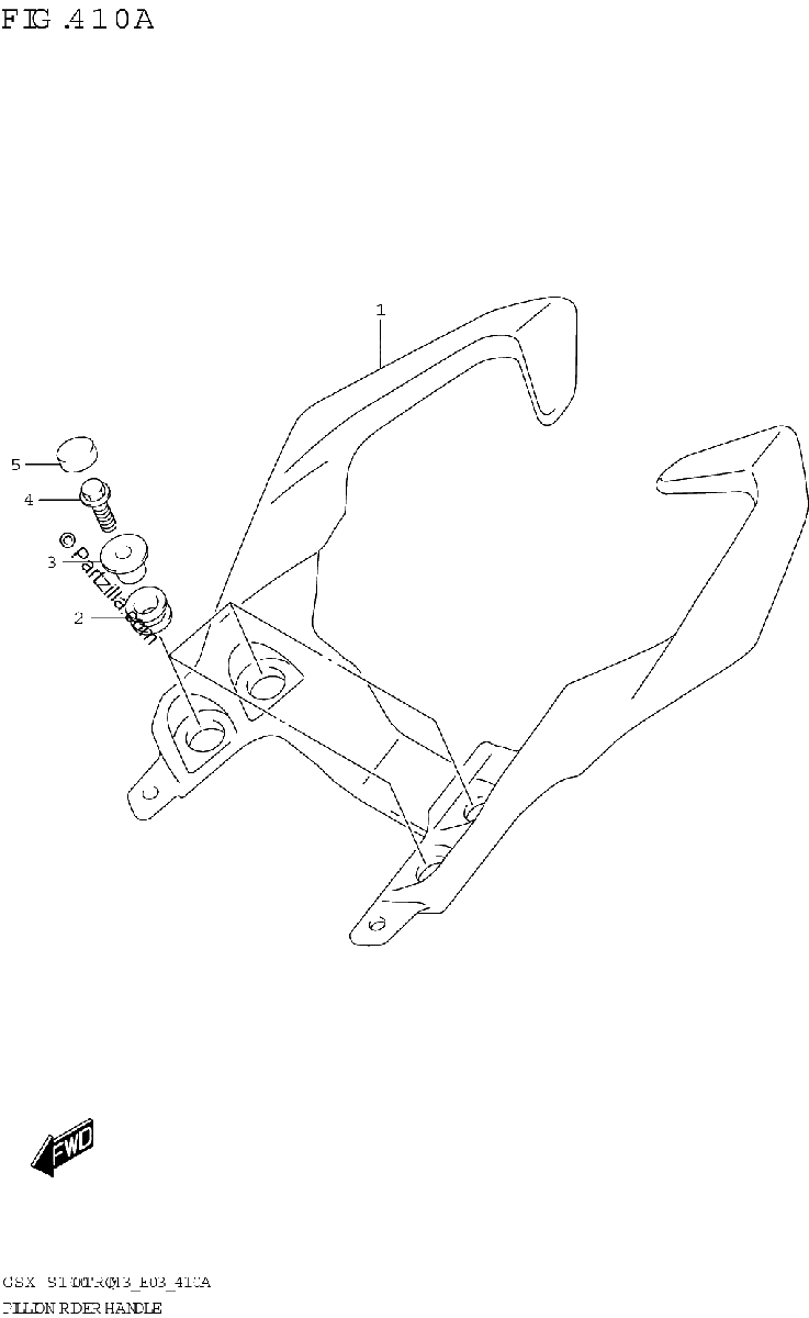 Diagrama de PILLION RIDER HANDLE