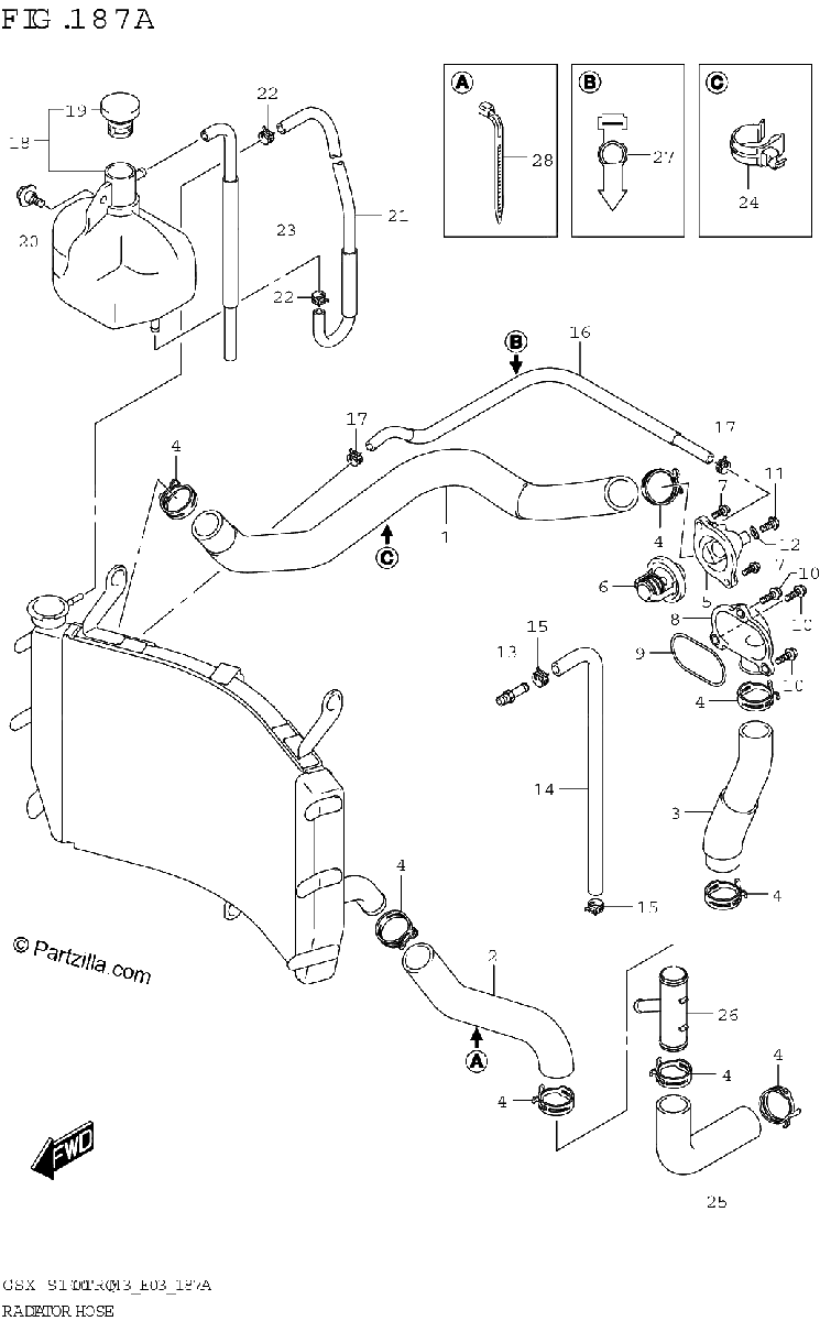 Diagrama de RADIATOR HOSE