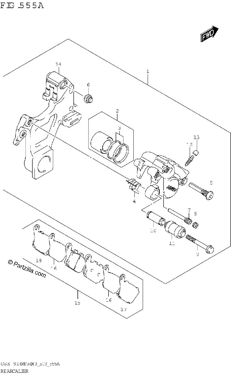 Diagrama de REAR CALIPER