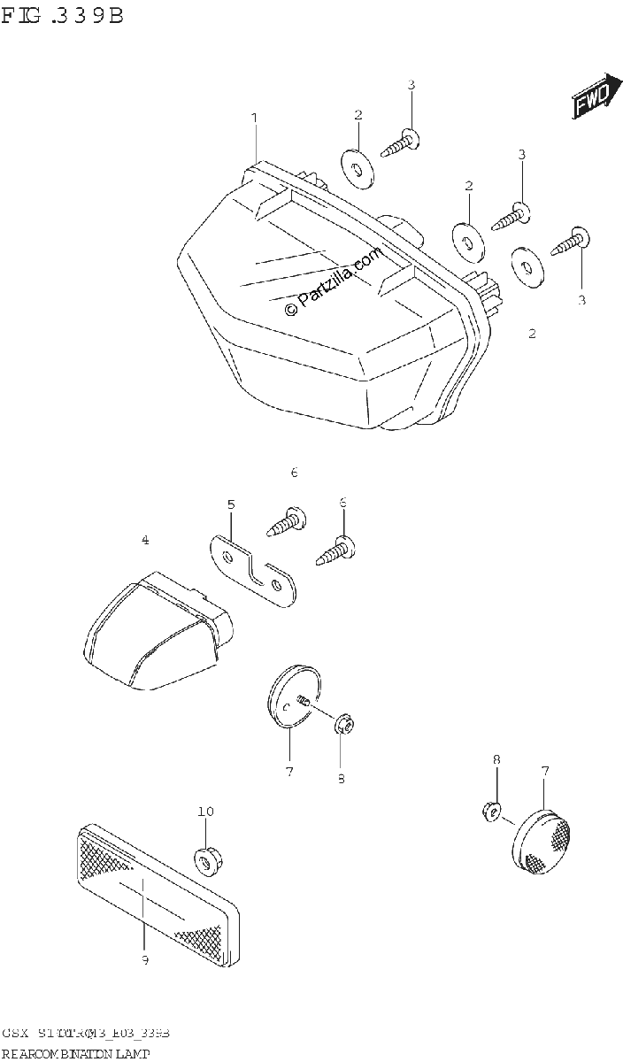 Diagrama de REAR COMBINATION LAMP