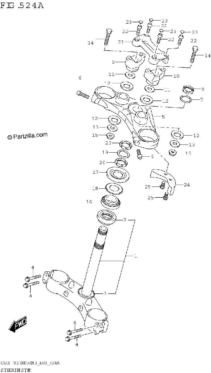 Diagrama de STEERING STEM